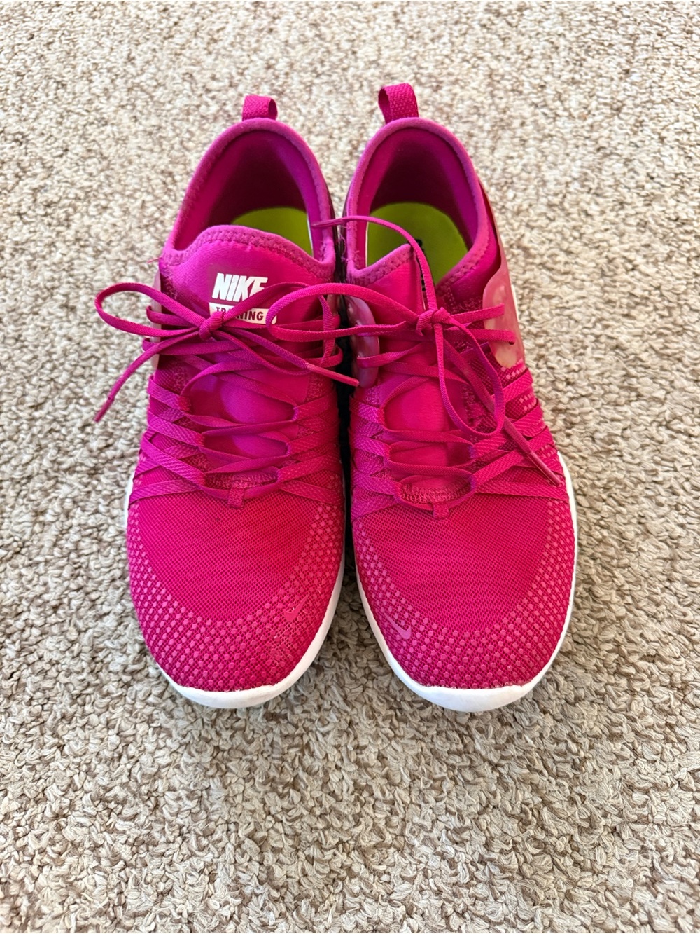 Nike Women’s Hot Pink and White Athletic Training Shoes - Picture 3 of 5